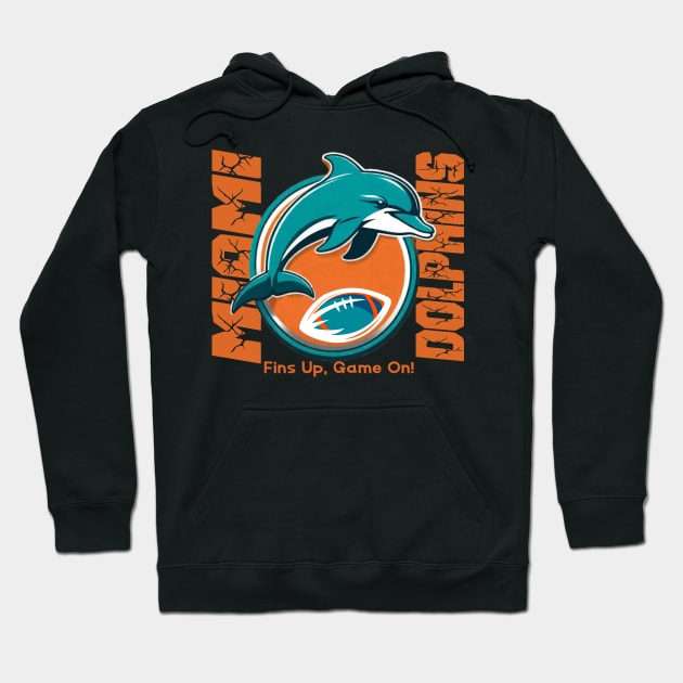 miami dolphins Hoodie by AOAOCreation